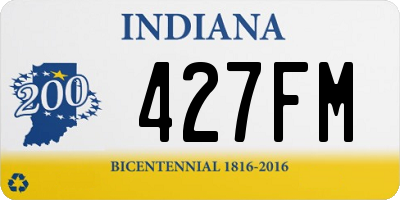 IN license plate 427FM