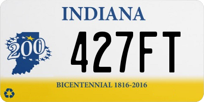 IN license plate 427FT
