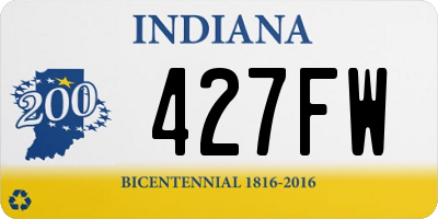 IN license plate 427FW