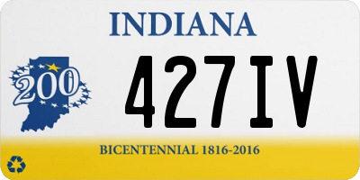 IN license plate 427IV