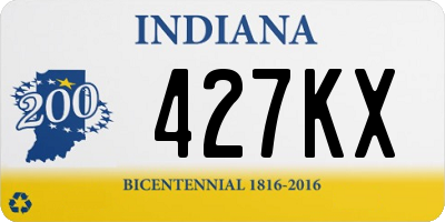 IN license plate 427KX