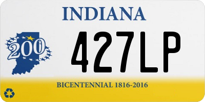 IN license plate 427LP