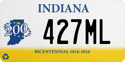 IN license plate 427ML