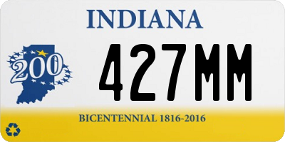 IN license plate 427MM
