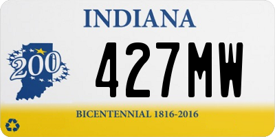 IN license plate 427MW