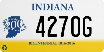 IN license plate 427OG