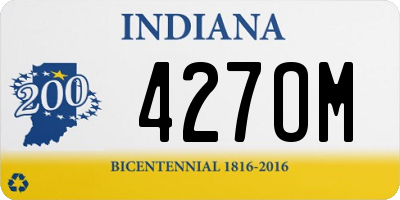 IN license plate 427OM