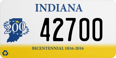 IN license plate 427OO