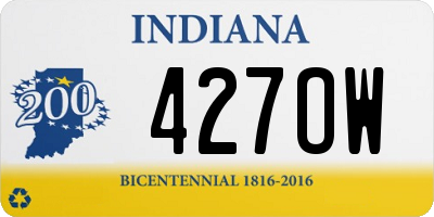 IN license plate 427OW