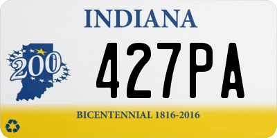 IN license plate 427PA