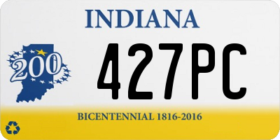 IN license plate 427PC