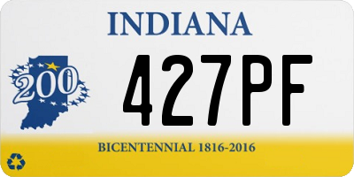 IN license plate 427PF