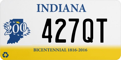 IN license plate 427QT