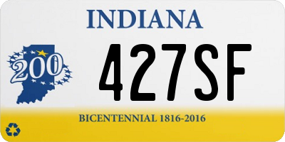 IN license plate 427SF