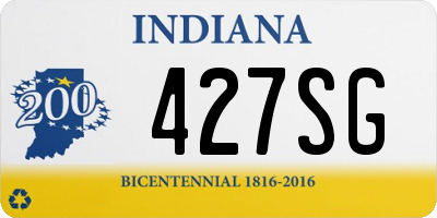 IN license plate 427SG