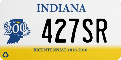 IN license plate 427SR