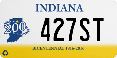 IN license plate 427ST