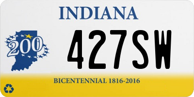 IN license plate 427SW