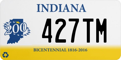 IN license plate 427TM