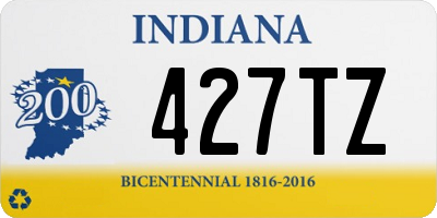 IN license plate 427TZ