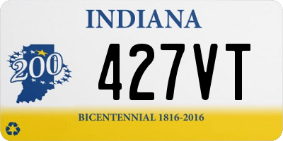 IN license plate 427VT