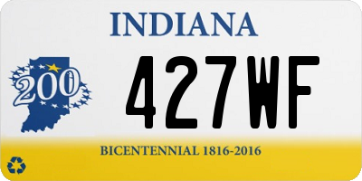 IN license plate 427WF