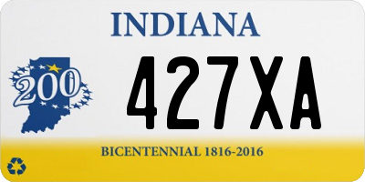 IN license plate 427XA