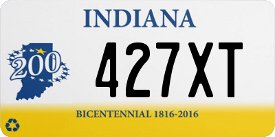 IN license plate 427XT