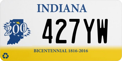 IN license plate 427YW