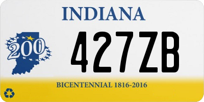 IN license plate 427ZB