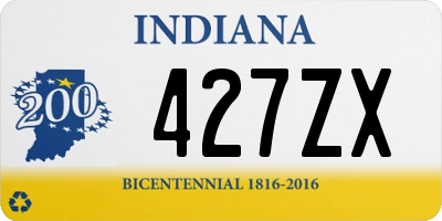 IN license plate 427ZX