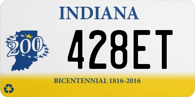 IN license plate 428ET