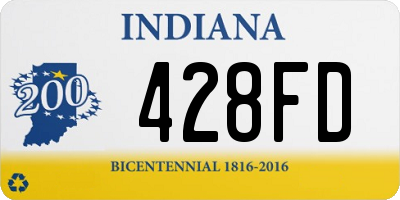 IN license plate 428FD