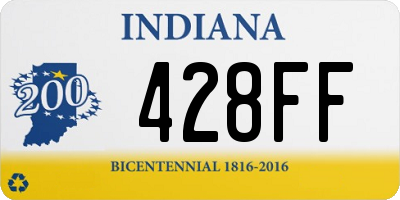 IN license plate 428FF