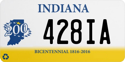 IN license plate 428IA