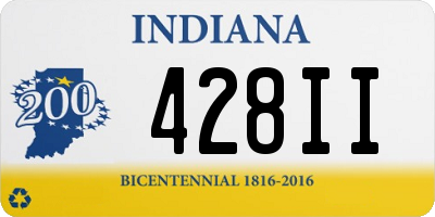 IN license plate 428II