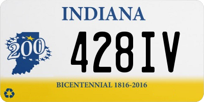 IN license plate 428IV