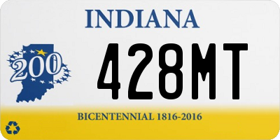 IN license plate 428MT