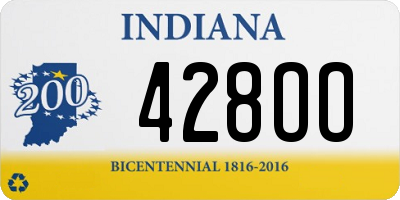 IN license plate 428OO