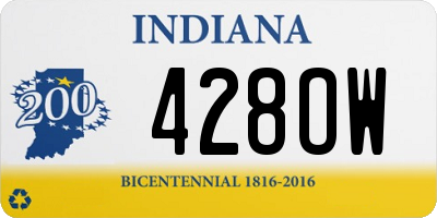 IN license plate 428OW