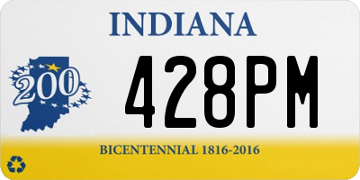 IN license plate 428PM