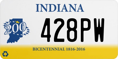 IN license plate 428PW