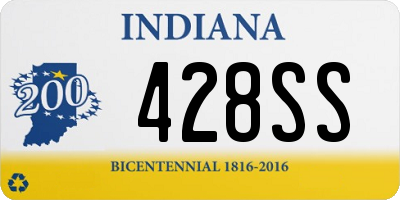 IN license plate 428SS