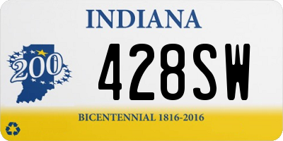 IN license plate 428SW