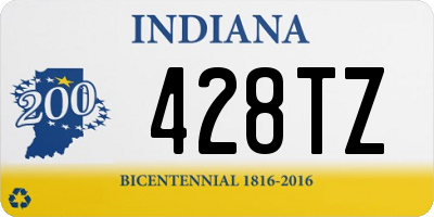 IN license plate 428TZ