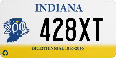 IN license plate 428XT