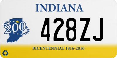 IN license plate 428ZJ