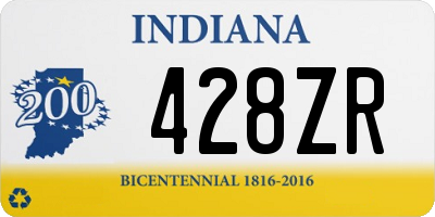 IN license plate 428ZR