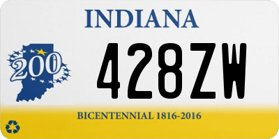 IN license plate 428ZW