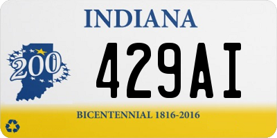 IN license plate 429AI